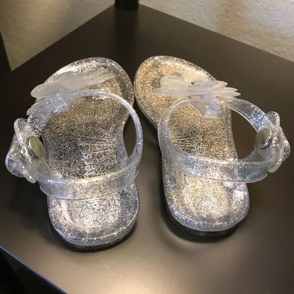 NWOT Silver Glitter Jelly Sandles by Carter’s - Picture 2 of 4